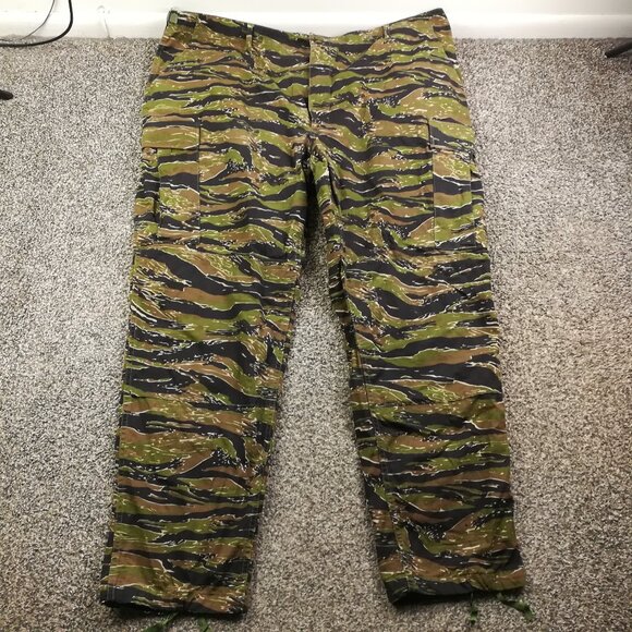 Vintage US Military Pants Mens 2XL 46x32 Propper Tiger Stripe Camo Cargo Combat
